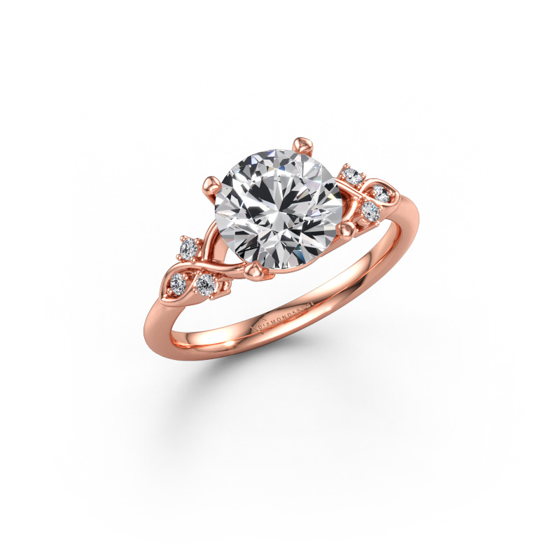 Immagine di Anello di fidanzamento Azra RND 585 oro rosa Diamante 2.072 crt