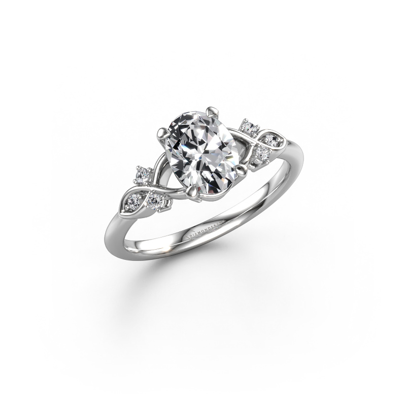 Image of Engagement ring Azra OVL 950 platinum Diamond 0.754 crt