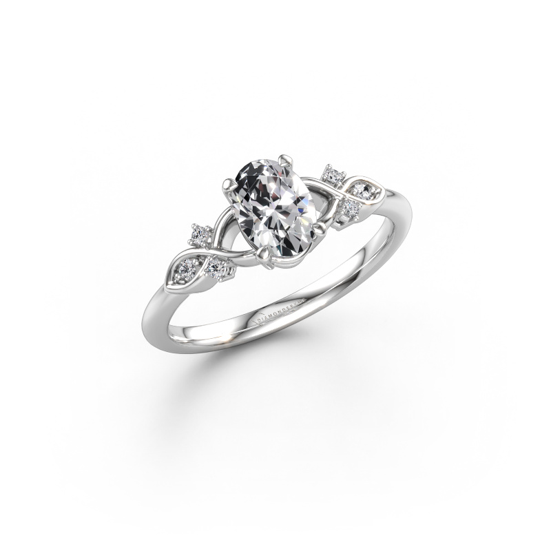 Immagine di Anello di fidanzamento Azra OVL 950 platino Diamante 0.854 crt
