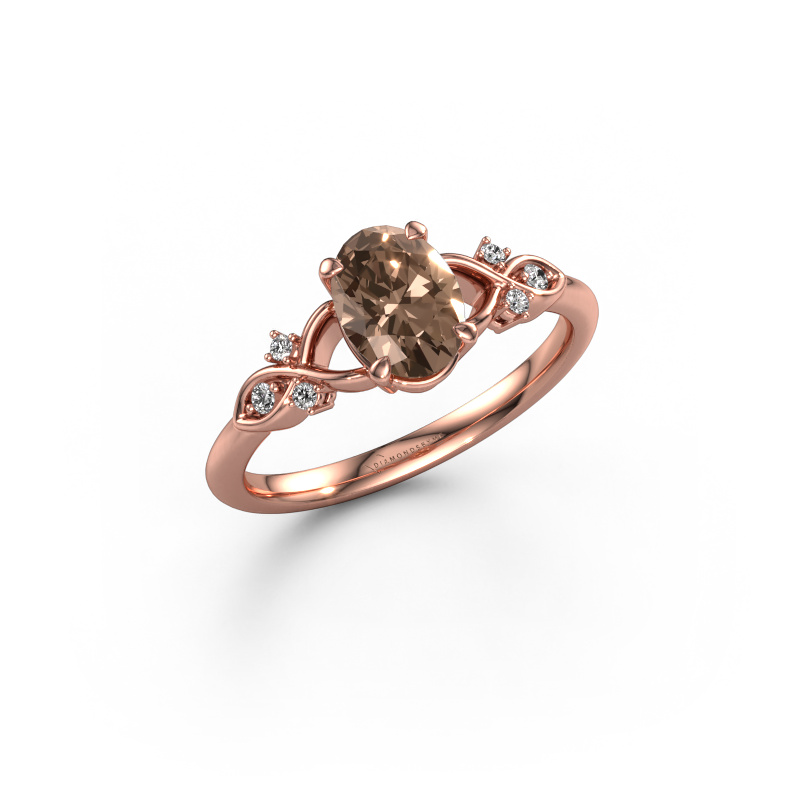 Bild von Verlobungsring Azra OVL 585 Roségold Braun Diamant 1.154 crt