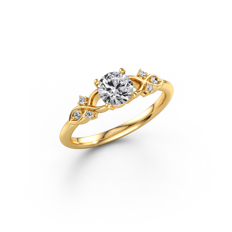 Lab-grown diamonds fantasy tasteful gold engagement ring Azra RND