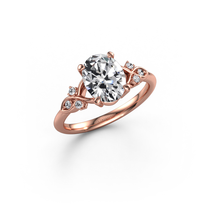 Afbeelding van Verlovingsring Azra OVL 585 rosé goud Lab-grown diamant 1.872 crt