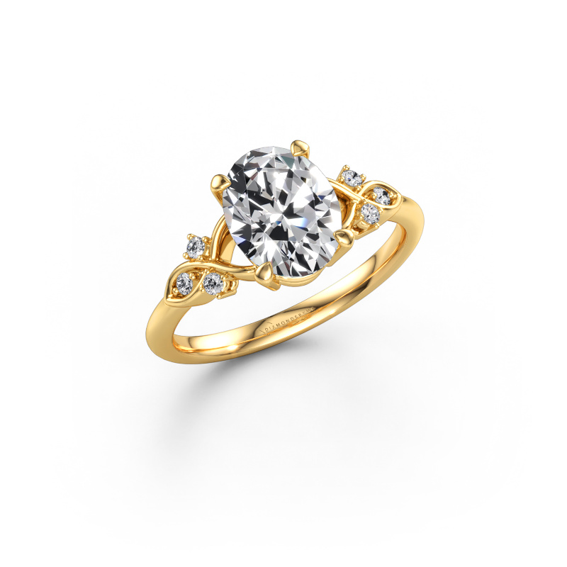 Bild av Förlovningsring Azra OVL 585 gult guld Labbodlad diamant 1.872 crt