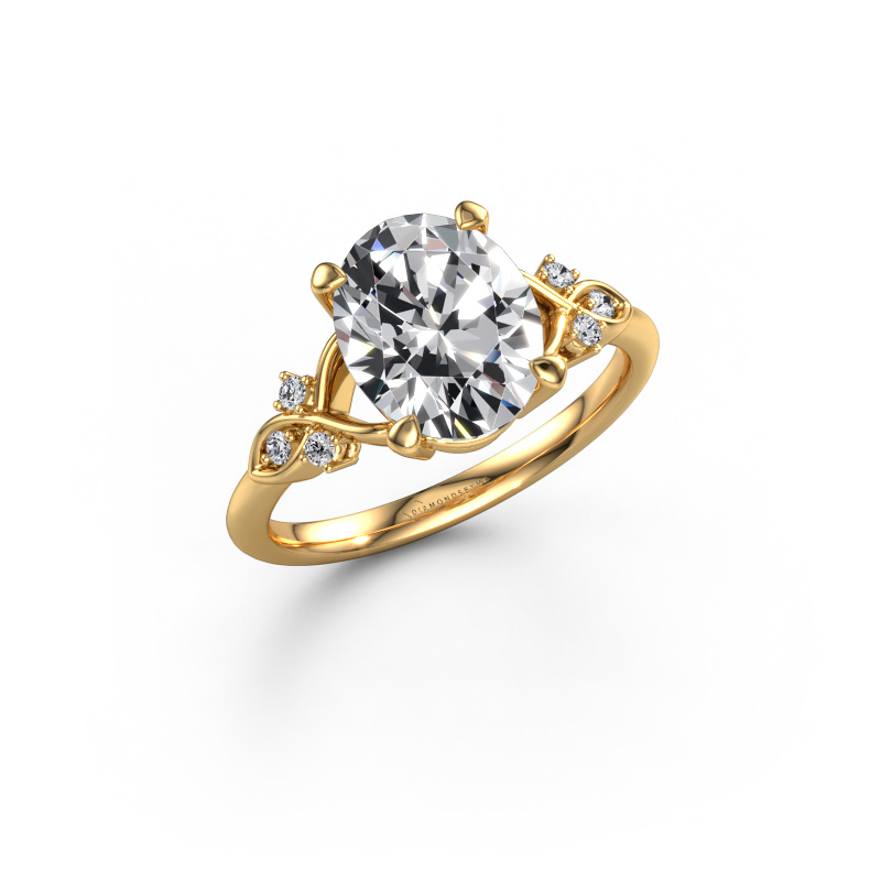 Image of Engagement ring Azra OVL 585 gold Lab grown diamond 2.772 crt