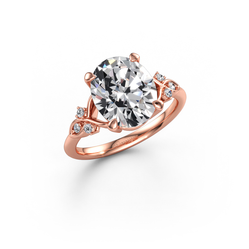Bild av Förlovningsring Azra OVL 585 roséguld Labbodlad diamant 3.922 crt
