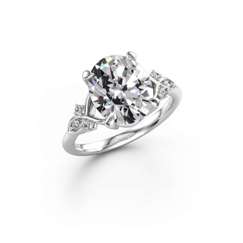 Immagine di Anello di fidanzamento Azra OVL 585 oro bianco Diamante lab grown 3.922 crt