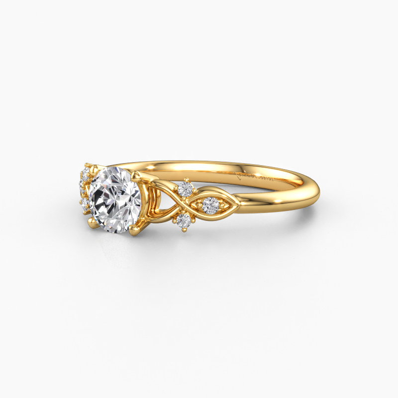 Lab-grown diamonds fantasy tasteful gold engagement ring Azra RND