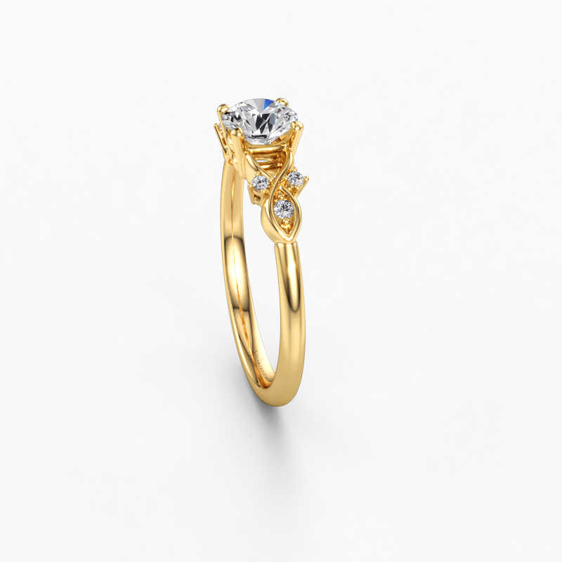Lab-grown diamonds fantasy tasteful gold engagement ring Azra RND