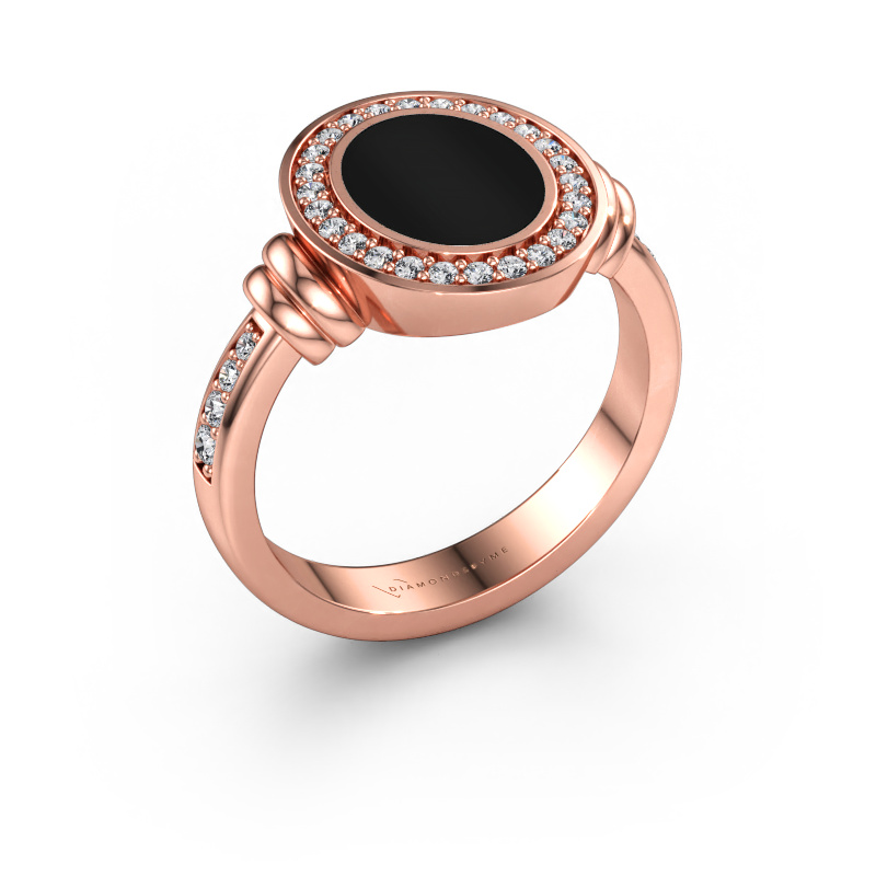 Bild av Signetring Bailey 585 roséguld Onyx 10x8 mm