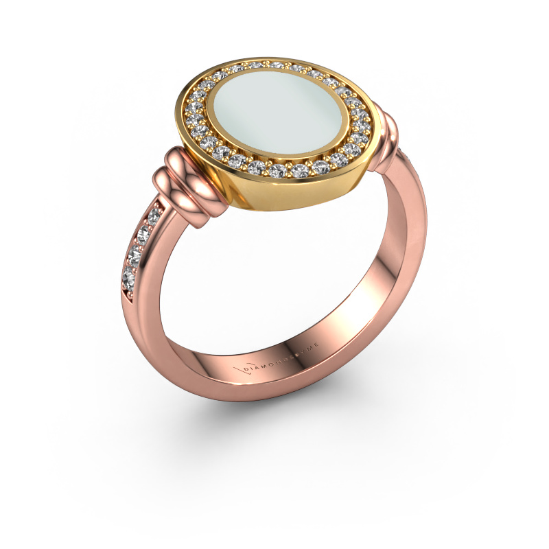 Bild von Siegelring Bailey 585 Roségold Grüner Lagenstein 10x8 mm