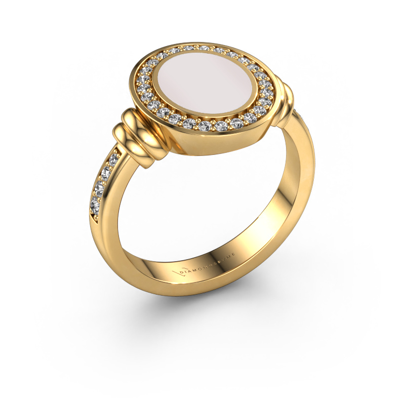 Image de Chevalière Bailey 585 or jaune Nicolo rouge 10x8 mm