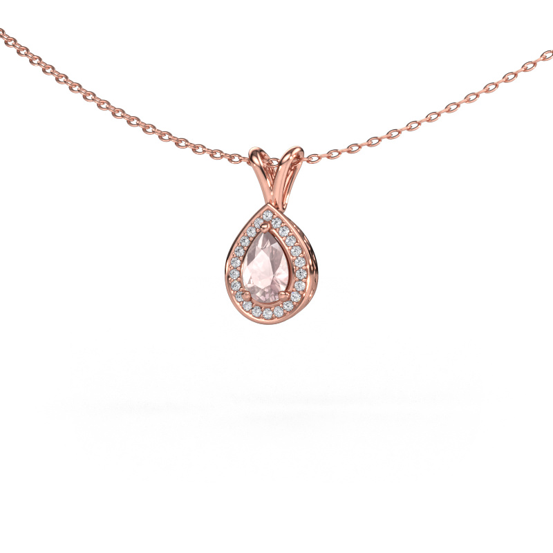 Bild von Anhänger Barbar 585 Roségold Morganit Champagner 6x4 mm