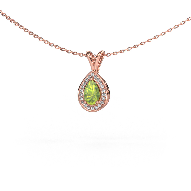 Bild von Anhänger Barbar 585 Roségold Peridot 6x4 mm