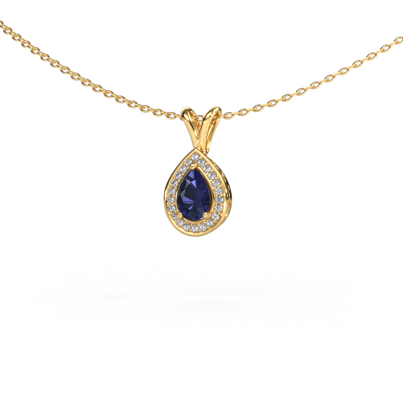 Image of Pendant Barbar 585 gold Sapphire 6x4 mm
