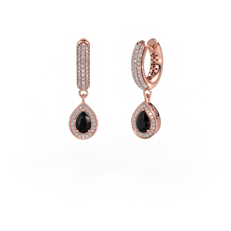 Bild von Ohrhänger Barbar 2 585 Roségold Schwarz Diamant 1.485 crt
