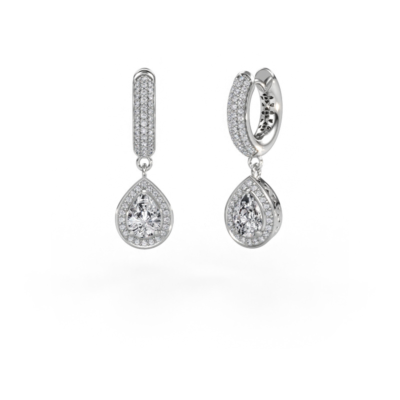 Afbeelding van Oorhangers Barbar 2 585 witgoud Diamant 1.815 crt