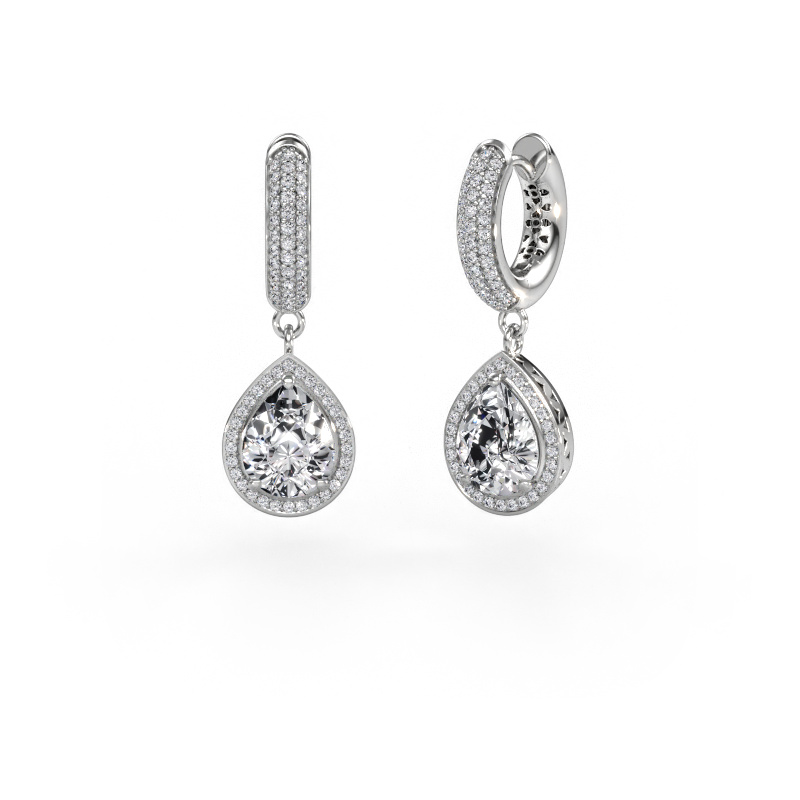 Image of Drop earrings Barbar 2 585 white gold Diamond 3.445 crt