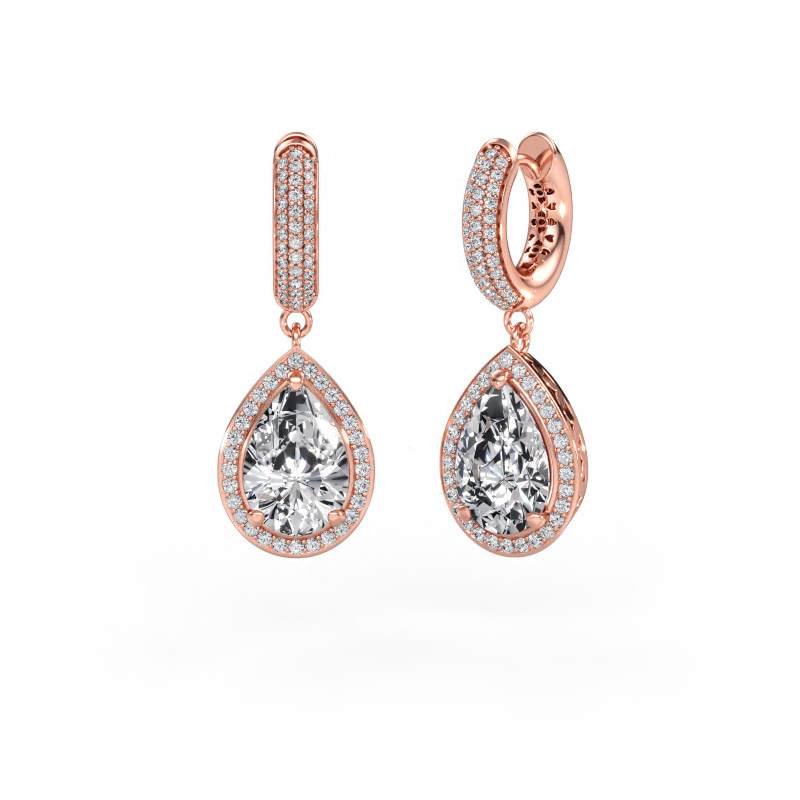 Immagine di Orecchini pendenti Barbar 2 585 oro rosa Diamante 6.745 crt