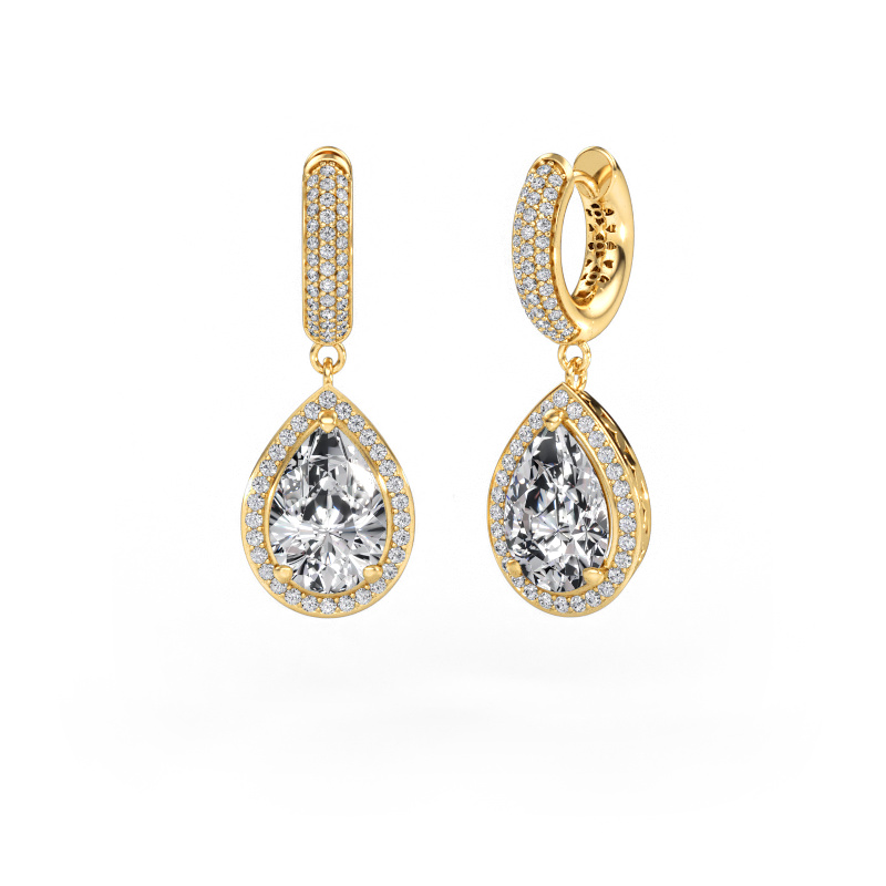 Image of Drop earrings Barbar 2 585 gold Lab grown diamond 6.745 crt