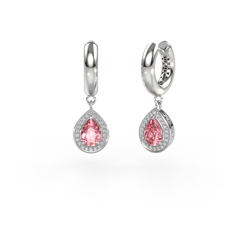 Bild von Ohrhänger Barbar 1 950 Platin Rosa Labordiamant 7x5 mm