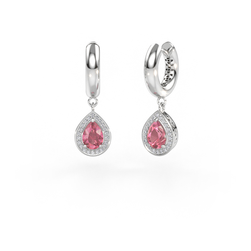Immagine di Orecchini pendenti Barbar 1 950 platino Tormalina rosa 7x5 mm