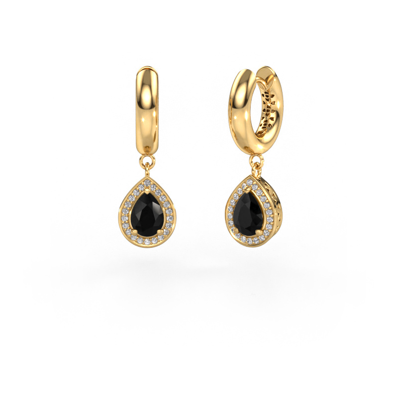 Image of Drop earrings Barbar 1 585 gold Black diamond 2.22 crt