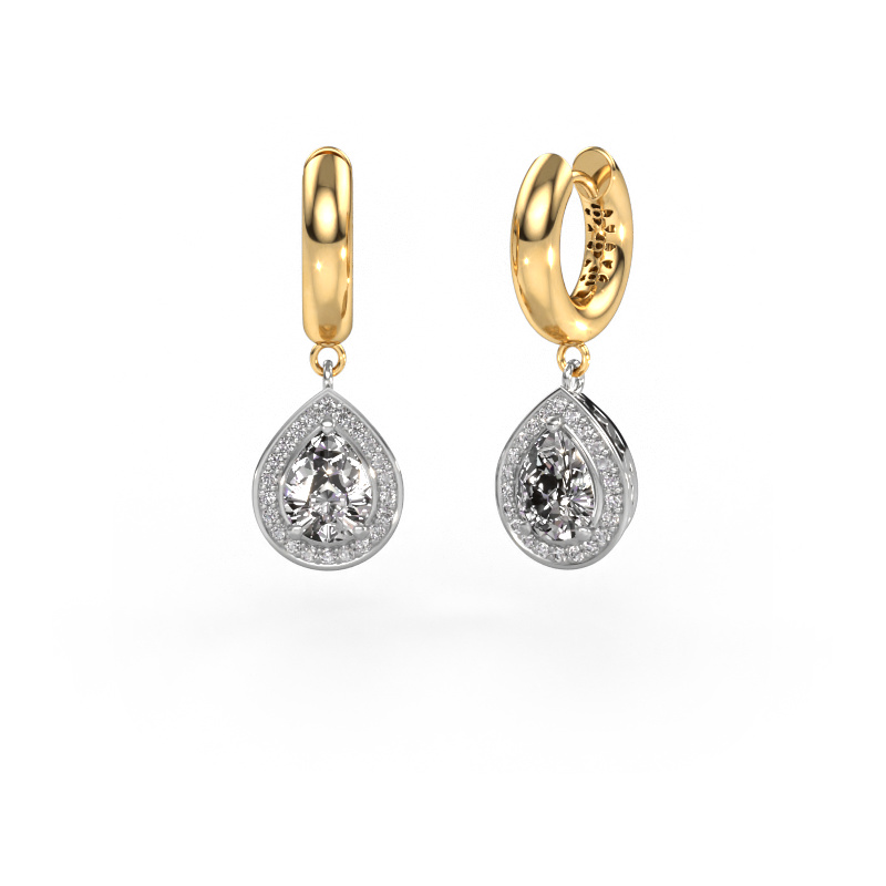 Image of Drop earrings Barbar 1 585 white gold Diamond 2.33 crt