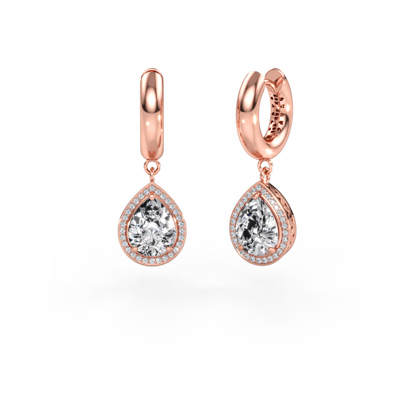 Immagine di Orecchini pendenti Barbar 1 585 oro rosa Diamante 3.24 crt