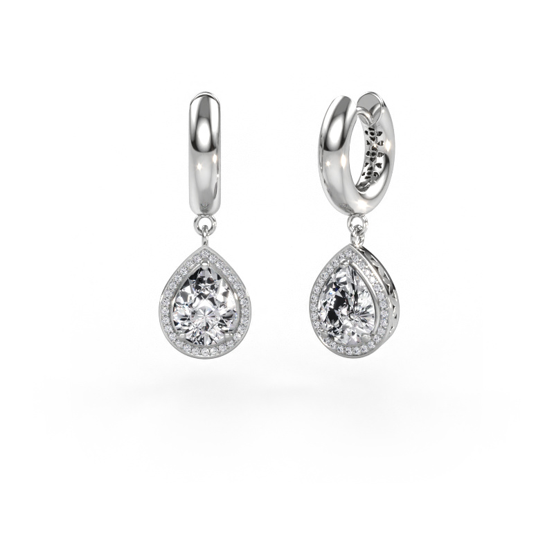 Image of Drop earrings Barbar 1 950 platinum Diamond 3.24 crt