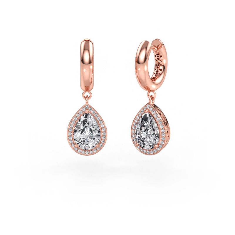Bild av Hängande örhängen Barbar 1 585 roséguld Labbodlad diamant 4.50 crt
