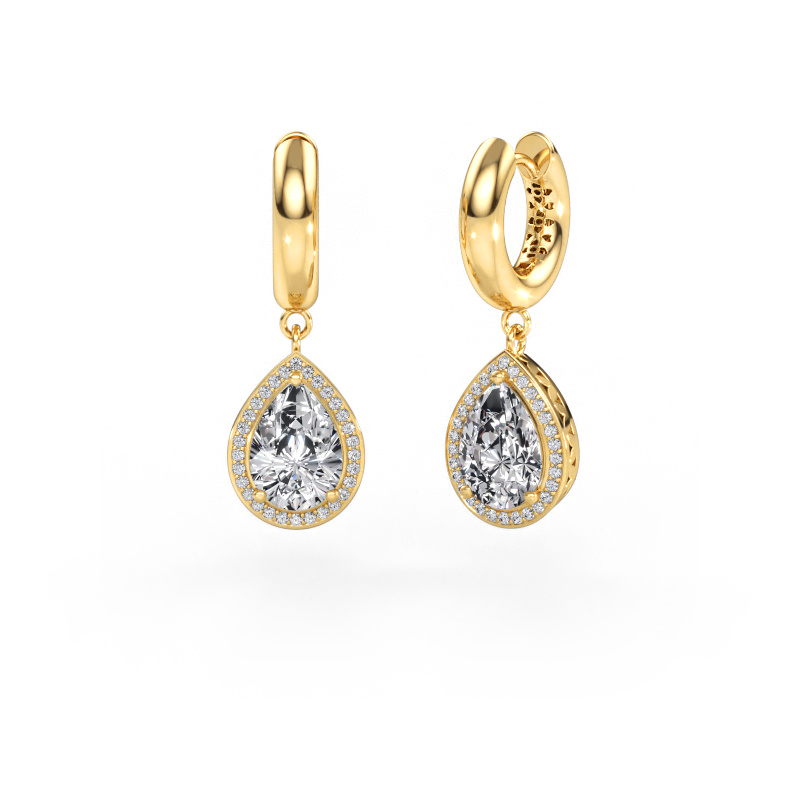 Image of Drop earrings Barbar 1 585 gold Lab grown diamond 4.50 crt