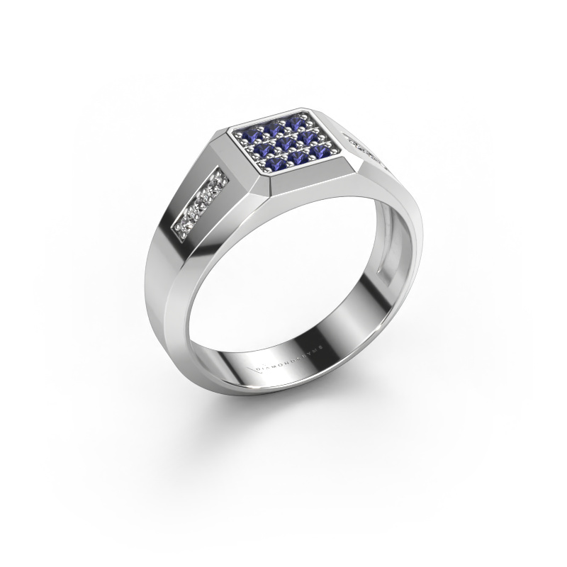 Image of Pinky ring Bas 950 platinum Sapphire 1.7 mm