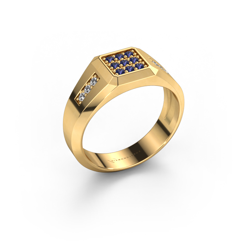 Image of Pinky ring Bas 585 gold Sapphire 1.7 mm