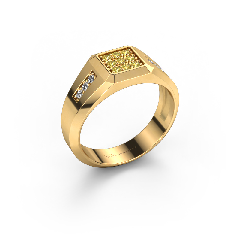 Bild von Pinky Ring Bas 585 Gold Gelb Saphir 1.7 mm