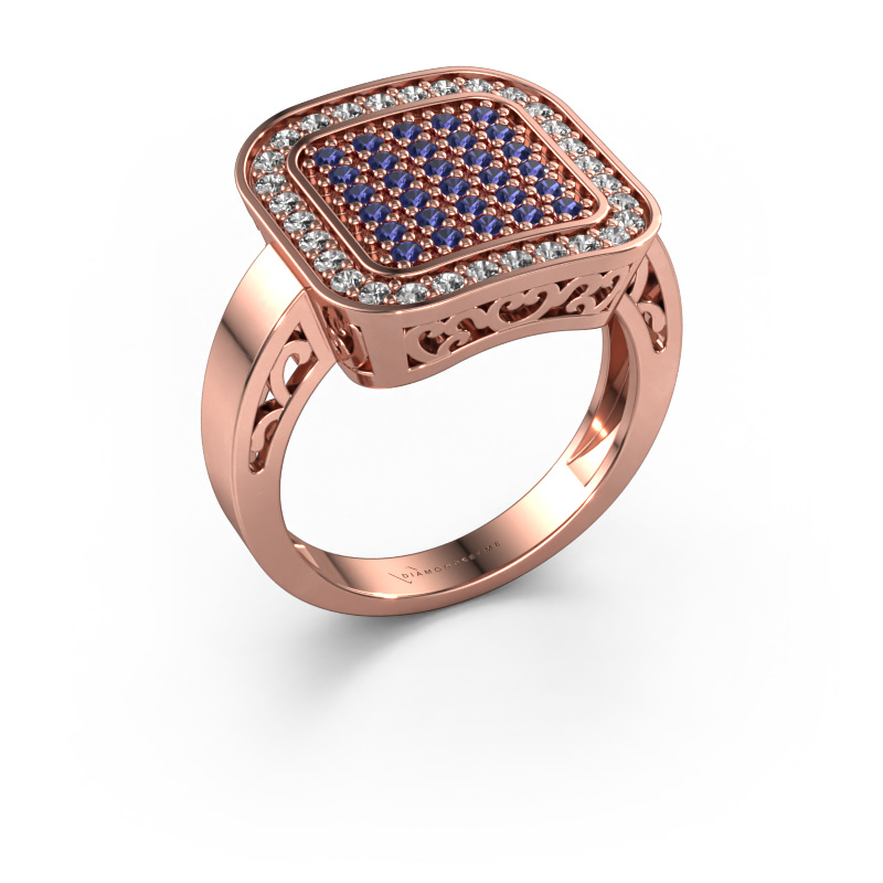 Image of Ring Beatrice 585 rose gold Sapphire 1.3 mm