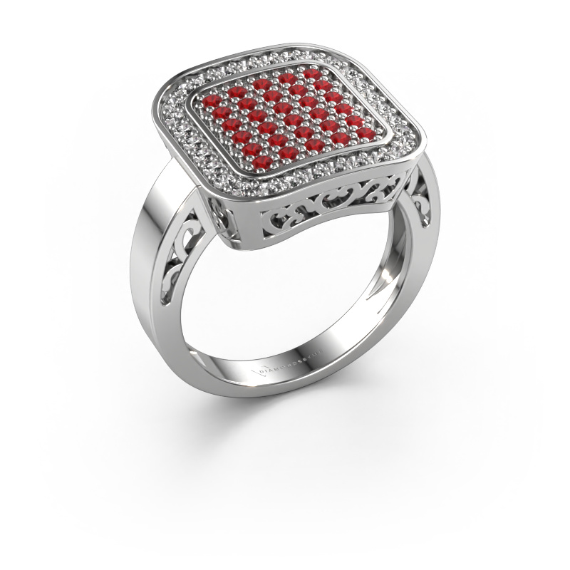 Image of Ring Beatrice 585 white gold Ruby 1.3 mm