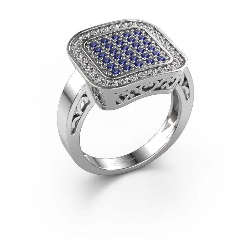 Image of Ring Beatrice 585 white gold Sapphire 1.3 mm