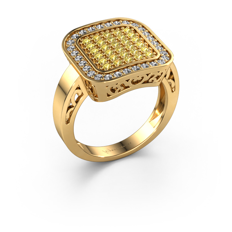 Image of Ring Beatrice 585 gold Yellow sapphire 1.3 mm
