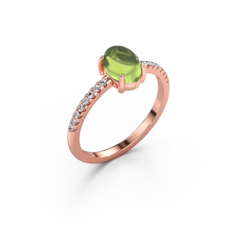 Bild av Ring Becky 585 roséguld Peridot 7x5 mm