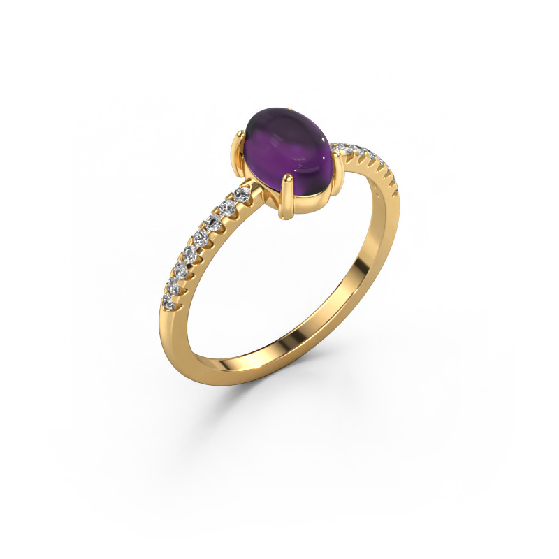 Image of Ring Becky 585 gold Amethyst 7x5 mm