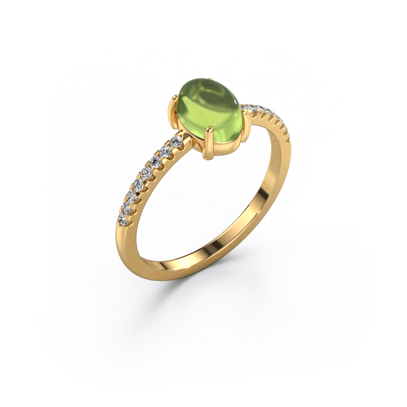 Image of Ring Becky 585 gold Peridot 7x5 mm