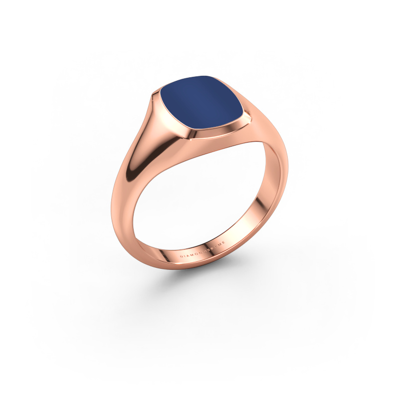 Image of Pinky ring Benjamin 1 585 rose gold Lapis 10x8 mm