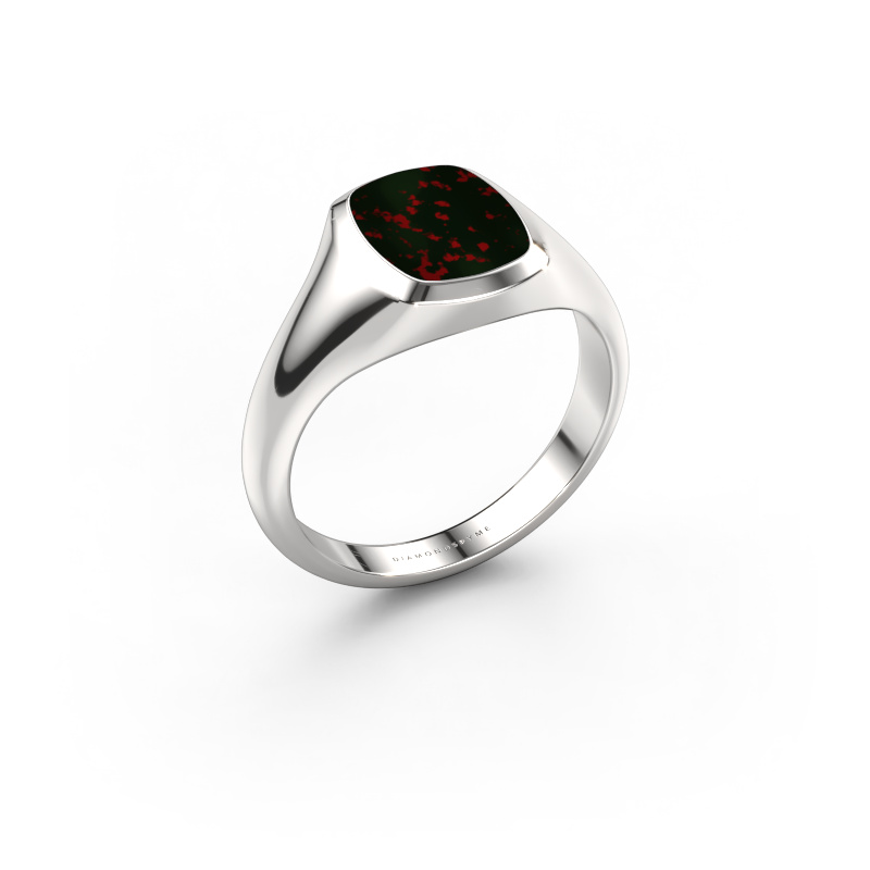 Image de Bague pinky Benjamin 1 585 or blanc Héliotrope 10x8 mm