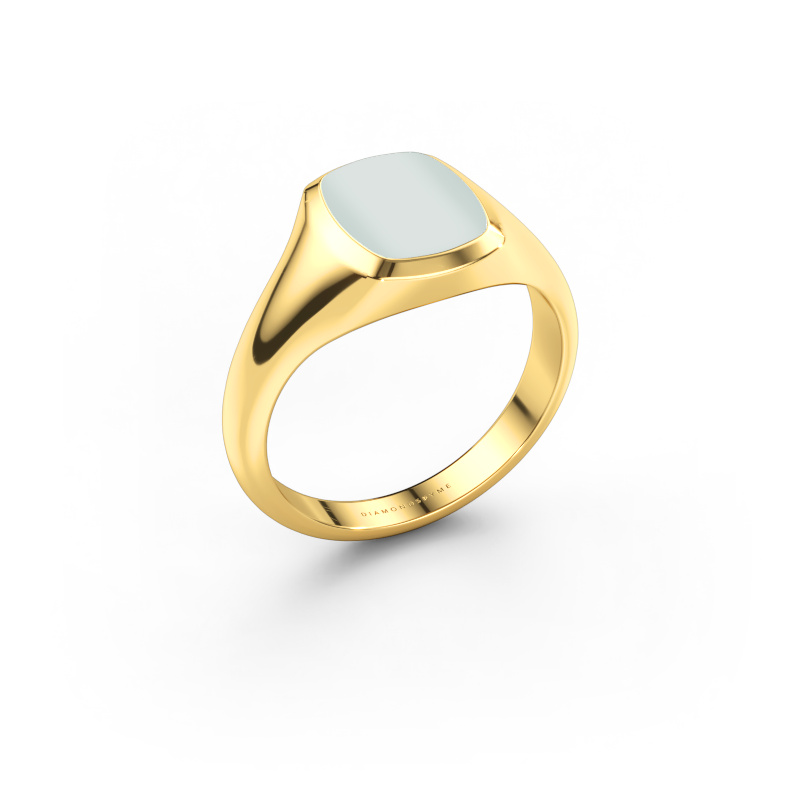 Bild von Pinky Ring Benjamin 1 585 Gold Grüner Lagenstein 10x8 mm