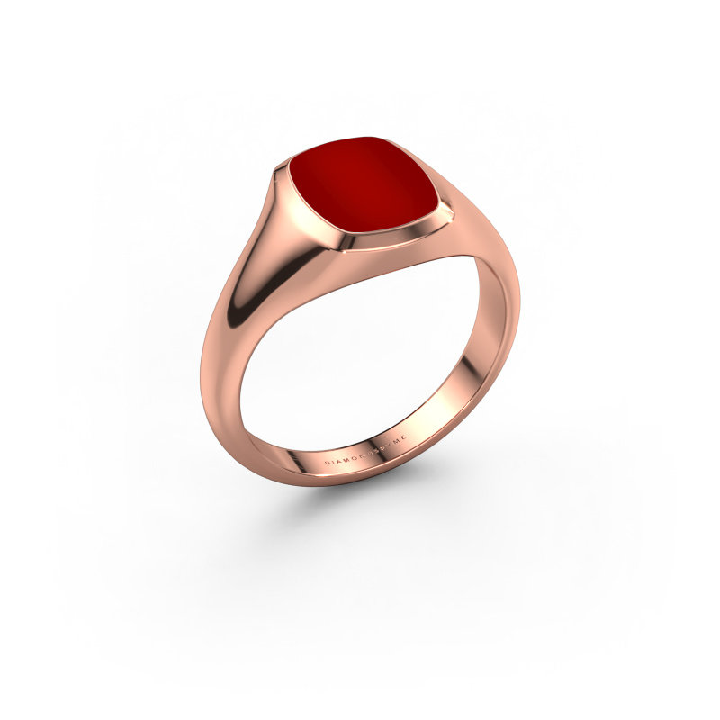 Image of Pinky ring Benjamin 1 585 rose gold Carnelian 10x8 mm