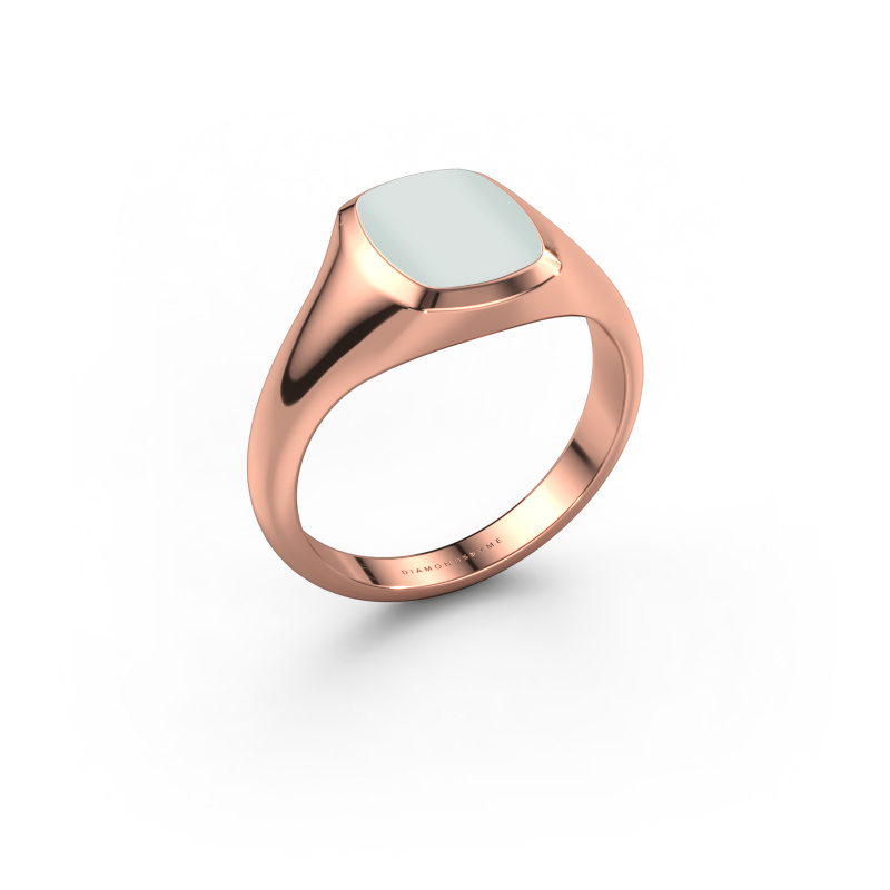 Image of Pinky ring Benjamin 1 585 rose gold Green sardonyx 10x8 mm