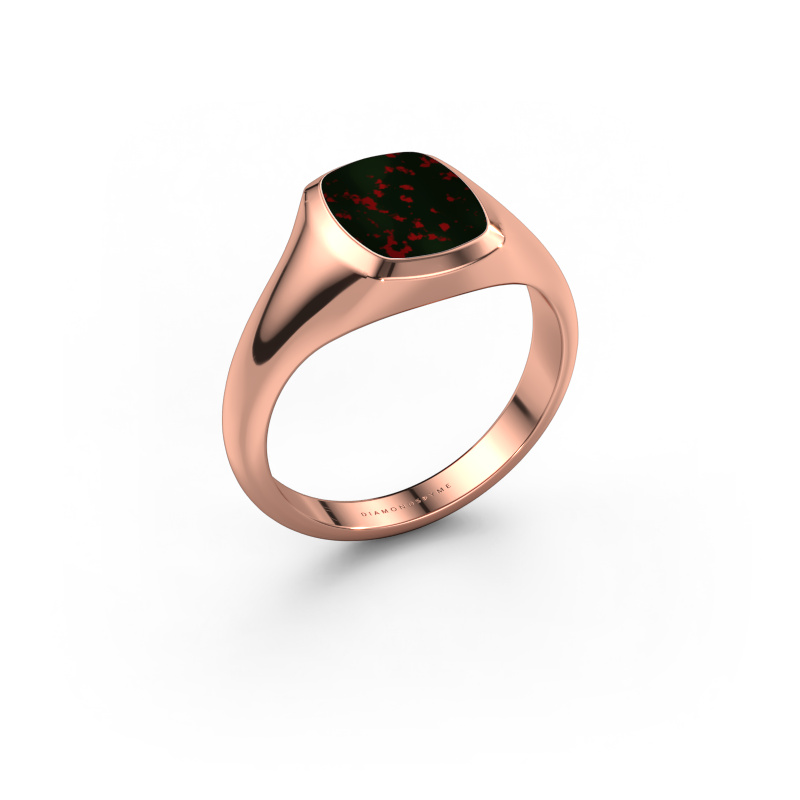 Image of Pinky ring Benjamin 1 585 rose gold Bloodstone 10x8 mm
