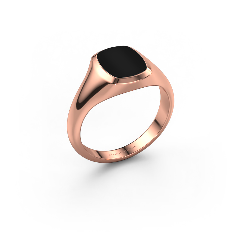 Image of Pinky ring Benjamin 1 585 rose gold Onyx 10x8 mm