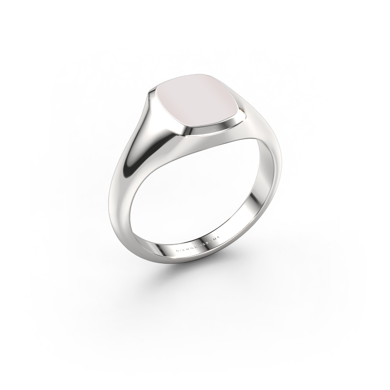 Image de Bague pinky Benjamin 1 950 platine Nicolo rouge 10x8 mm
