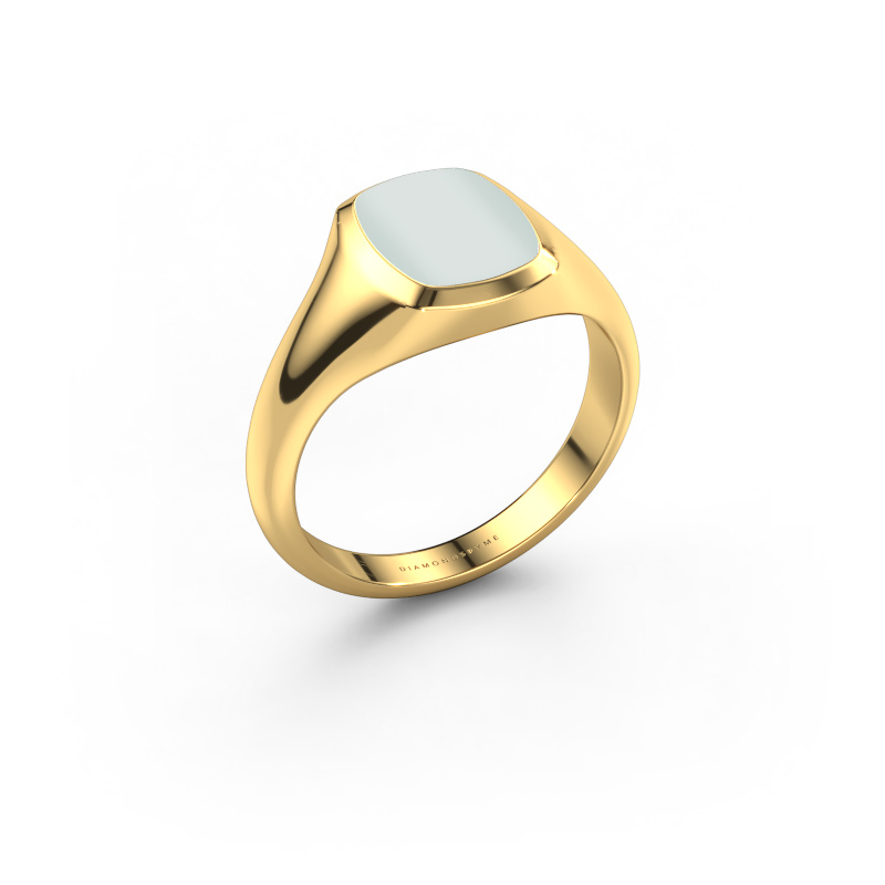 Bild von Pinky Ring Benjamin 1 585 Gold Grüner Lagenstein 10x8 mm